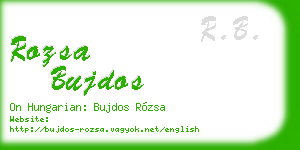 rozsa bujdos business card