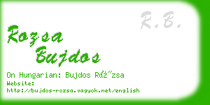 rozsa bujdos business card